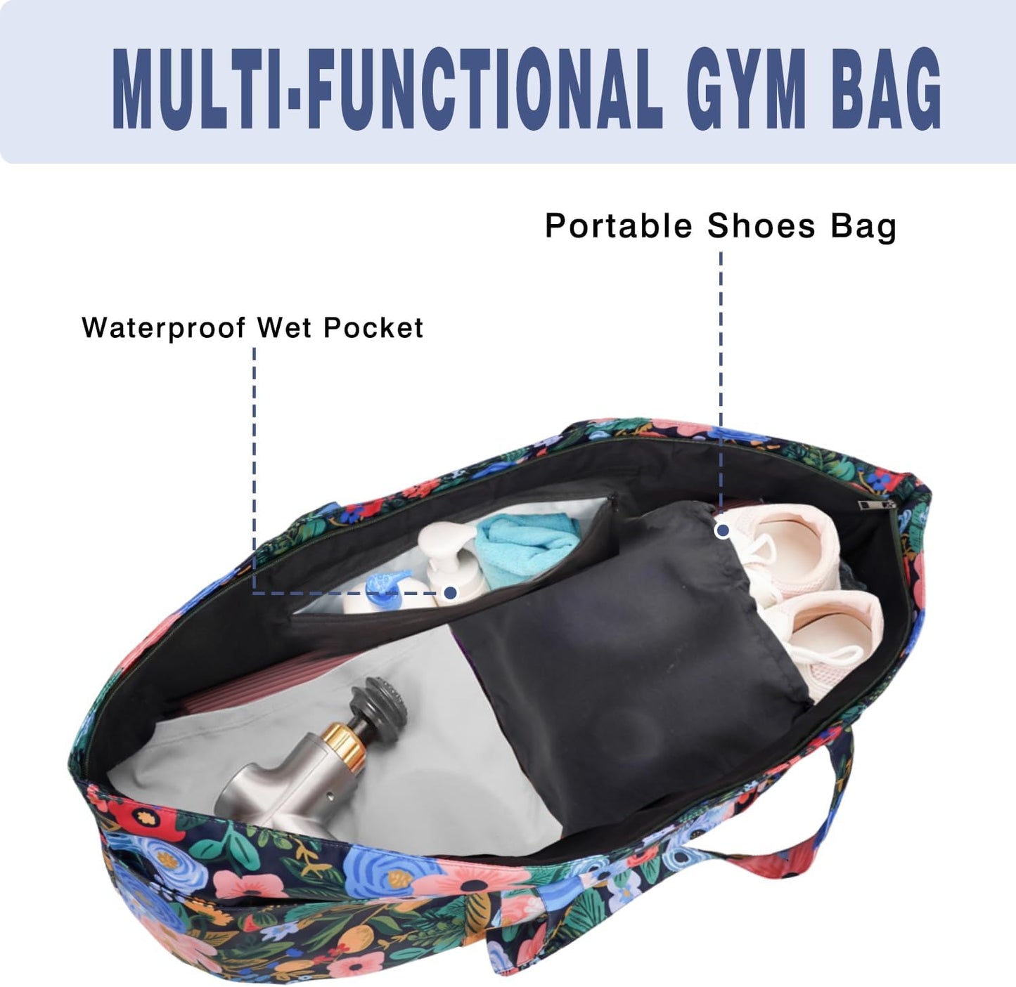 Yoga Mat Bag Yoga Mat Carrier with Shoes Compartment & Wet Pocket Pilates Bag with Zipper Pockets & Yoga Mat Holder Strap Yoga Bags and Carriers Fits All Your Stuff
