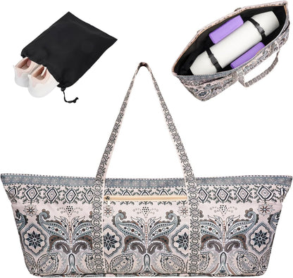Yoga Mat Bag Yoga Mat Carrier with Shoes Compartment & Wet Pocket Pilates Bag with Zipper Pockets & Yoga Mat Holder Strap Yoga Bags and Carriers Fits All Your Stuff