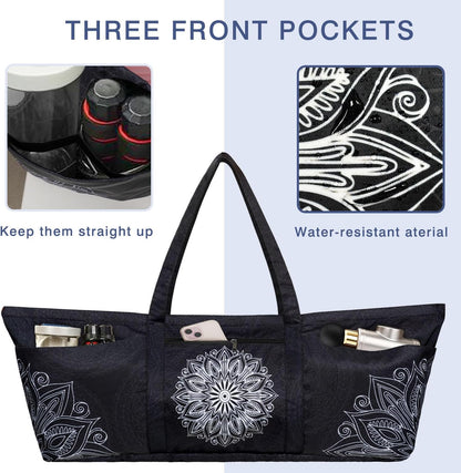 Yoga Mat Bag Yoga Mat Carrier with Shoes Compartment & Wet Pocket Pilates Bag with Zipper Pockets & Yoga Mat Holder Strap Yoga Bags and Carriers Fits All Your Stuff