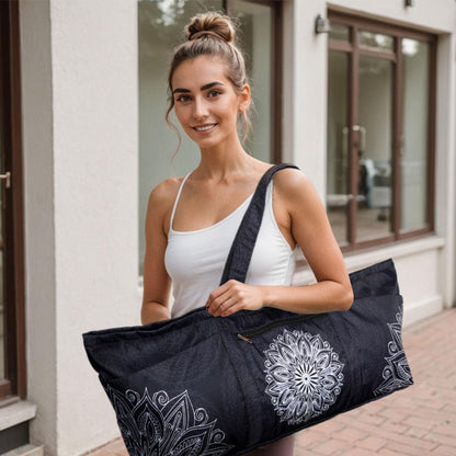 Yoga Mat Bag Yoga Mat Carrier with Shoes Compartment & Wet Pocket Pilates Bag with Zipper Pockets & Yoga Mat Holder Strap Yoga Bags and Carriers Fits All Your Stuff