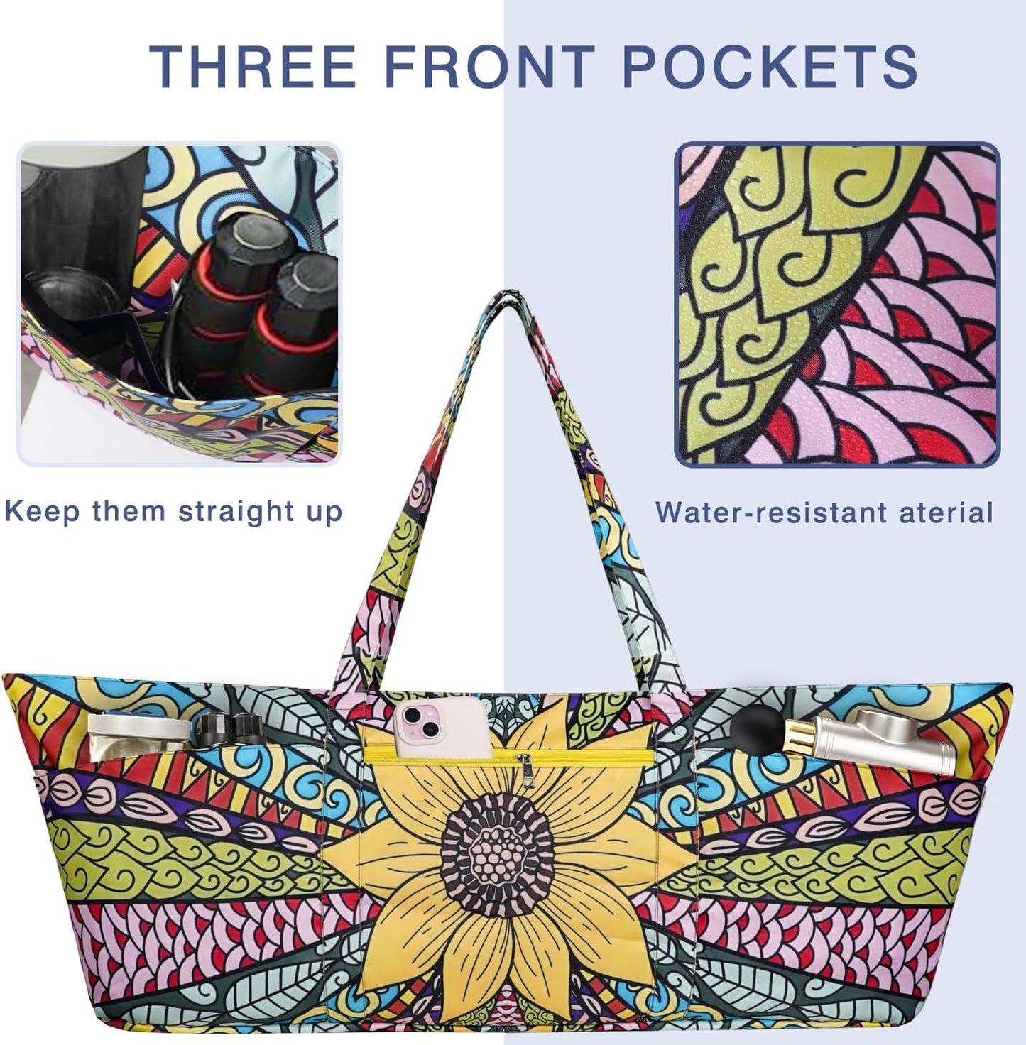 Yoga Mat Bag Yoga Mat Carrier with Shoes Compartment & Wet Pocket Pilates Bag with Zipper Pockets & Yoga Mat Holder Strap Yoga Bags and Carriers Fits All Your Stuff