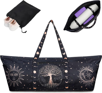 Yoga Mat Bag Yoga Mat Carrier with Shoes Compartment & Wet Pocket Pilates Bag with Zipper Pockets & Yoga Mat Holder Strap Yoga Bags and Carriers Fits All Your Stuff