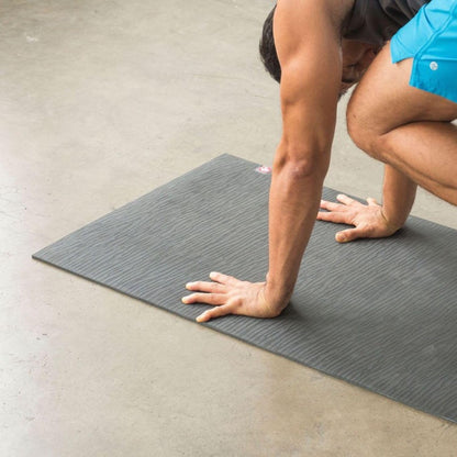 eKO SuperLite Yoga Mat - 1.5mm Natural Rubber | Foldable & Travel Friendly | Soft Textured Surface | Eco-friendly