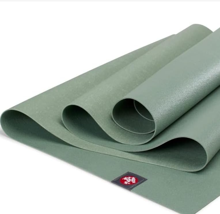 eKO SuperLite Yoga Mat - 1.5mm Natural Rubber | Foldable & Travel Friendly | Soft Textured Surface | Eco-friendly
