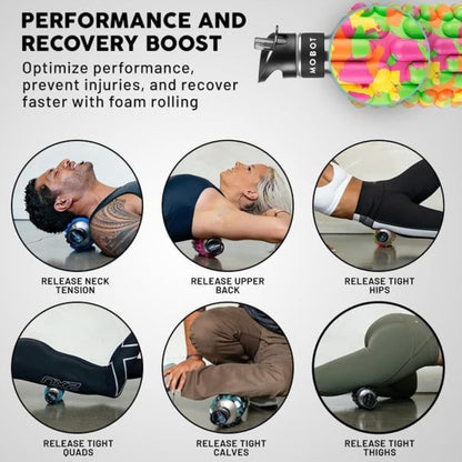 MOBOT Portable Travel Foam Roller Water Bottle with Sip Straw, Stainless Steel Screw Lid | Insulated Sports Water Bottle and Foam Rollers for Yoga, Workout, Home Gym, & Exercise, Beet (27 oz)