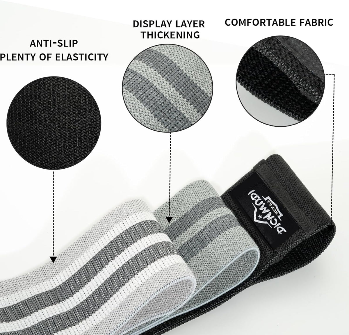 DICYWUDI Yoga Mat Thick, 6 Fabric Resistance Bands, 2 Pack Yoga Blocks, Home Workout Equipment Essentials Starter Kit for Beginners Full Body Toning