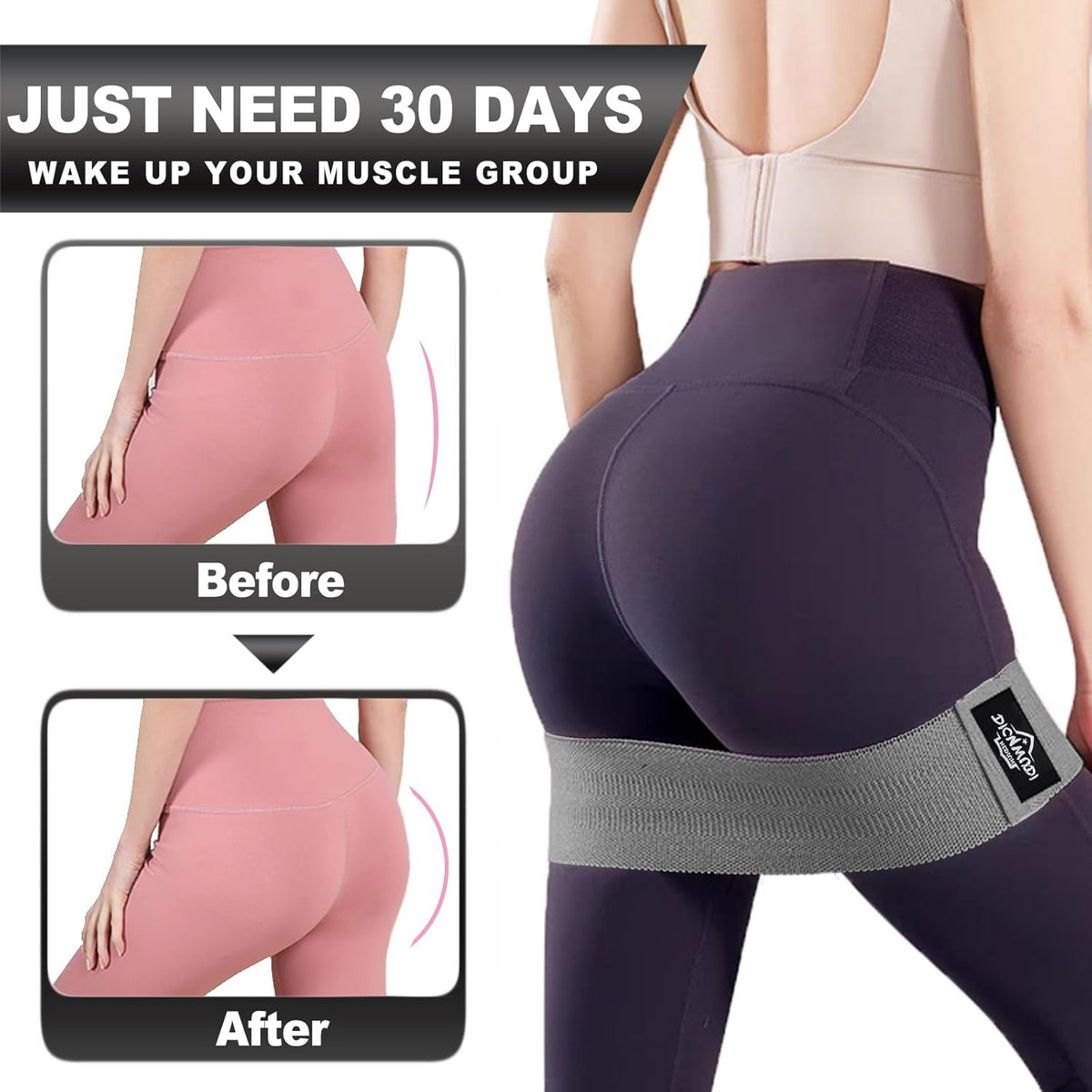 DICYWUDI Yoga Mat Thick, 6 Fabric Resistance Bands, 2 Pack Yoga Blocks, Home Workout Equipment Essentials Starter Kit for Beginners Full Body Toning