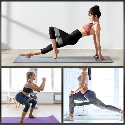 DICYWUDI Yoga Mat Thick, 6 Fabric Resistance Bands, 2 Pack Yoga Blocks, Home Workout Equipment Essentials Starter Kit for Beginners Full Body Toning