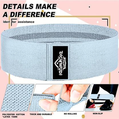 DICYWUDI Yoga Mat Thick, 6 Fabric Resistance Bands, 2 Pack Yoga Blocks, Home Workout Equipment Essentials Starter Kit for Beginners Full Body Toning