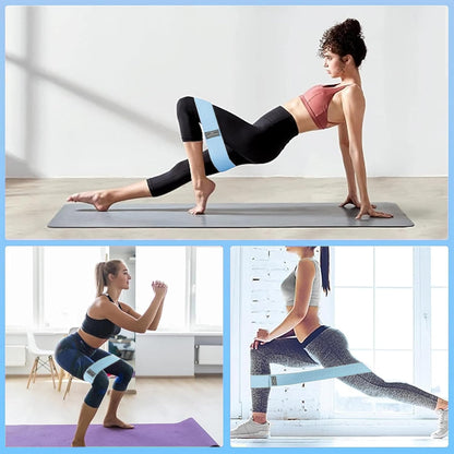 DICYWUDI Yoga Mat Thick, 6 Fabric Resistance Bands, 2 Pack Yoga Blocks, Home Workout Equipment Essentials Starter Kit for Beginners Full Body Toning