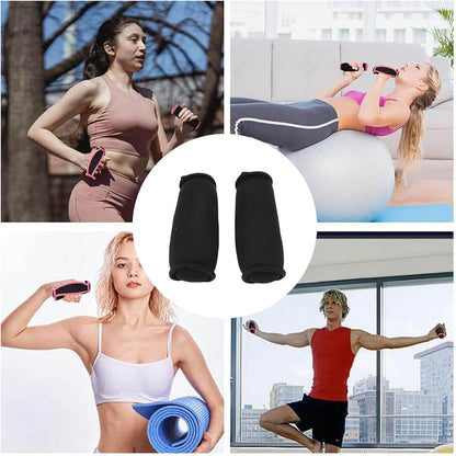 Handheld Soft Dumbbells with Strap for Fitness Walking Running - Compact Weighted Sandbag Dumbell Set for Men and Women