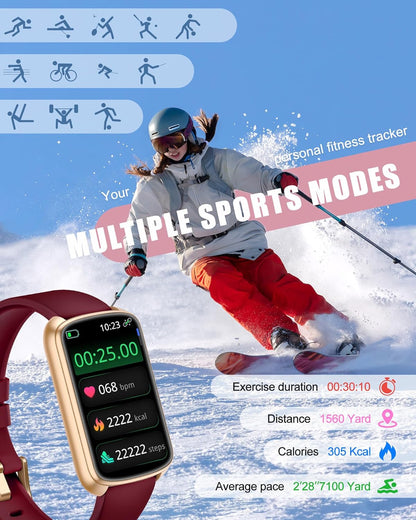 Fitness Tracker, Smart Watch for Women Men with 24/7 Heart Rate/Blood Pressure/Blood Oxygen Monitor,Sleep Tracker,Step & Calorie Counter, IP68 Waterproof Fitness Watches Compatible with Android&iPhone