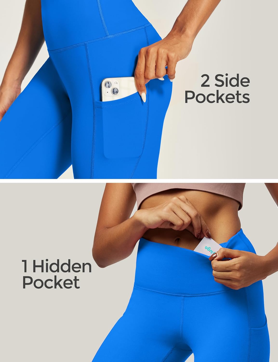 IUGA High Waist Yoga Pants with Pockets, Leggings for Women Tummy Control, Workout Leggings for Women 4 Way Stretch