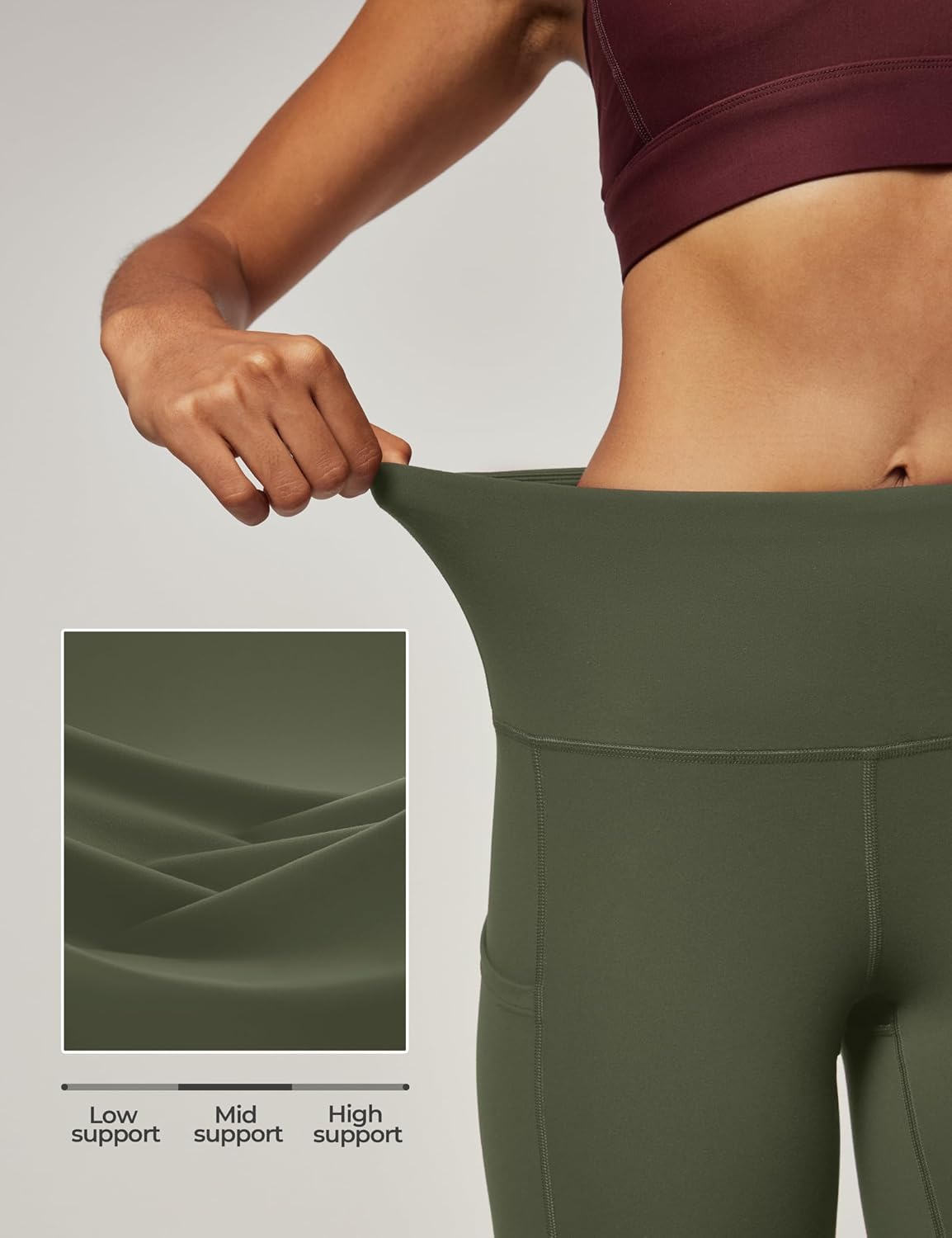 IUGA High Waist Yoga Pants with Pockets, Leggings for Women Tummy Control, Workout Leggings for Women 4 Way Stretch