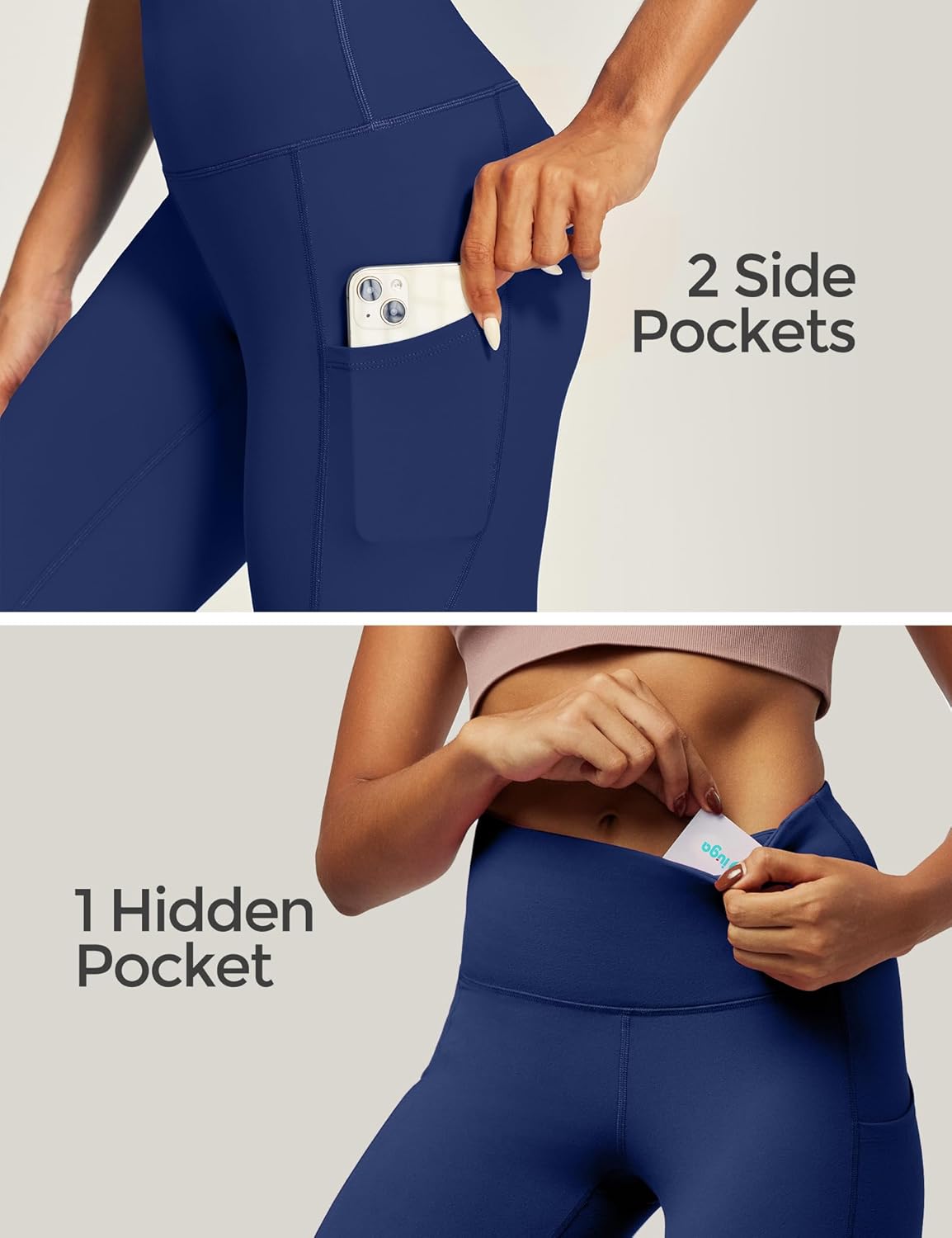 IUGA High Waist Yoga Pants with Pockets, Leggings for Women Tummy Control, Workout Leggings for Women 4 Way Stretch