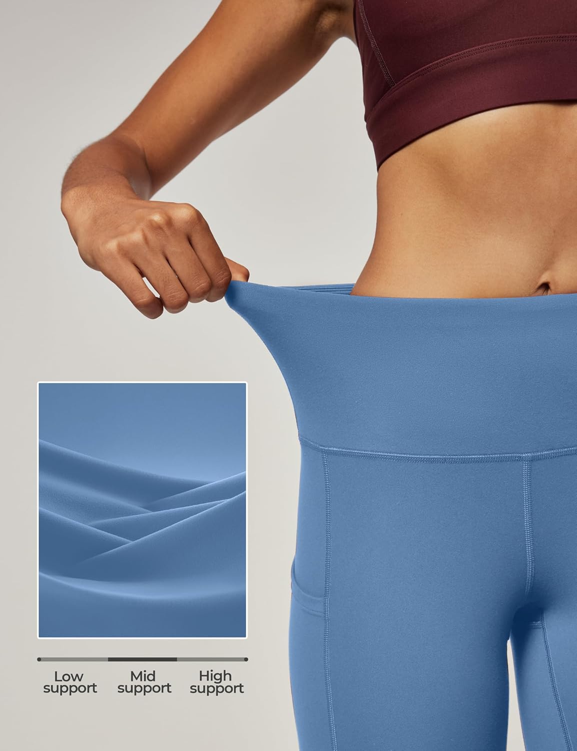 IUGA High Waist Yoga Pants with Pockets, Leggings for Women Tummy Control, Workout Leggings for Women 4 Way Stretch