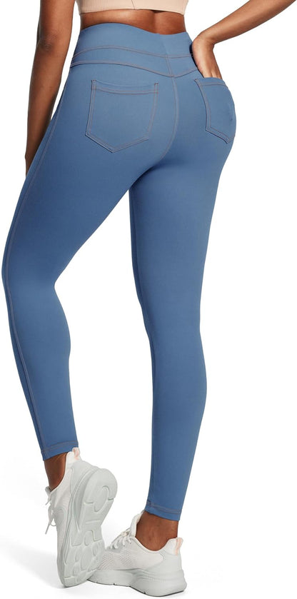 IUGA High Waist Yoga Pants with Pockets, Leggings for Women Tummy Control, Workout Leggings for Women 4 Way Stretch