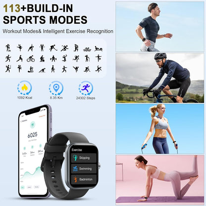 Smart Watch for Women (Answer/Make Call), 1.91"HD Smartwatch with Heart Rate/Sleep Monitor/Pedometer/Calories, 2026 Fitness Watch 110+ Sport Modes IP68 Waterproof Activity Tracker for Android iOS Pink