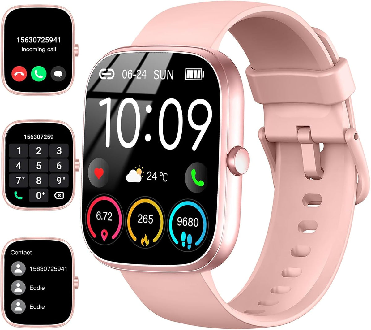 Smart Watch for Women (Answer/Make Call), 1.91"HD Smartwatch with Heart Rate/Sleep Monitor/Pedometer/Calories, 2026 Fitness Watch 110+ Sport Modes IP68 Waterproof Activity Tracker for Android iOS Pink