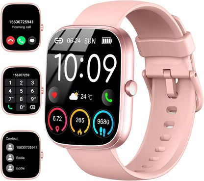 Smart Watch for Women (Answer/Make Call), 1.91"HD Smartwatch with Heart Rate/Sleep Monitor/Pedometer/Calories, 2026 Fitness Watch 110+ Sport Modes IP68 Waterproof Activity Tracker for Android iOS Pink