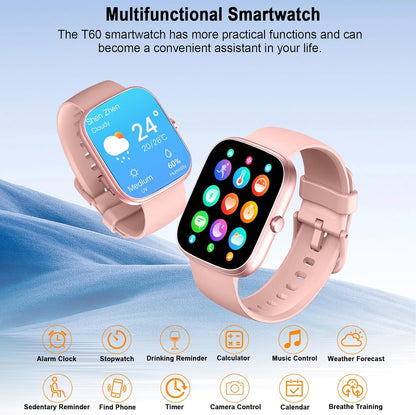 Smart Watch for Women (Answer/Make Call), 1.91"HD Smartwatch with Heart Rate/Sleep Monitor/Pedometer/Calories, 2026 Fitness Watch 110+ Sport Modes IP68 Waterproof Activity Tracker for Android iOS Pink