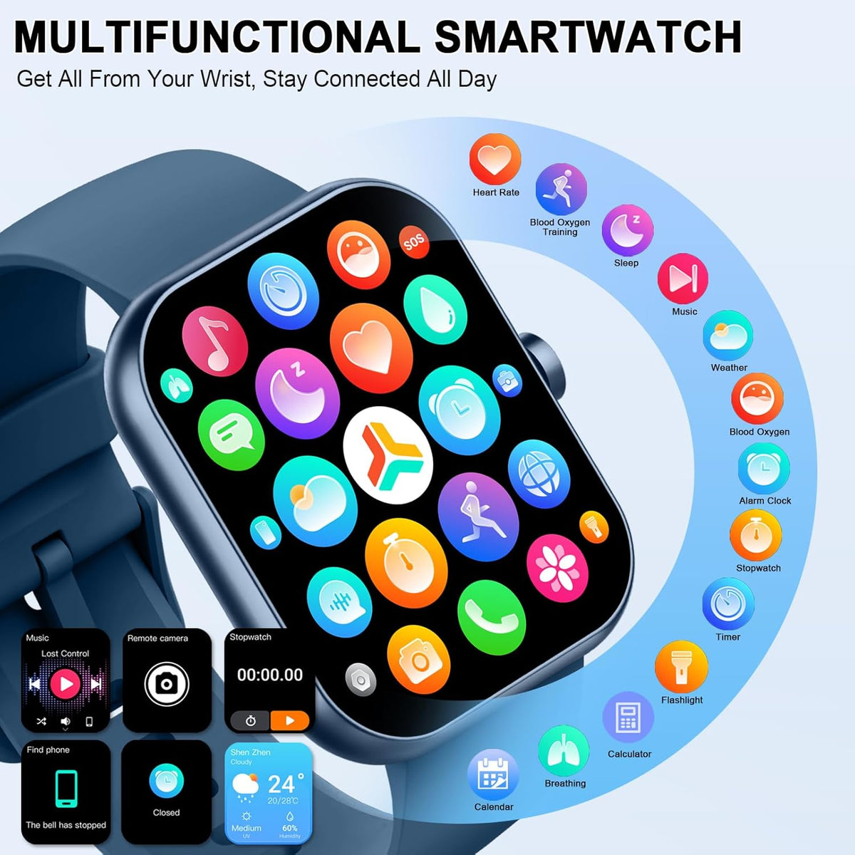Smart Watch for Women (Answer/Make Call), 1.91"HD Smartwatch with Heart Rate/Sleep Monitor/Pedometer/Calories, 2026 Fitness Watch 110+ Sport Modes IP68 Waterproof Activity Tracker for Android iOS Pink