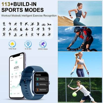 Smart Watch for Women (Answer/Make Call), 1.91"HD Smartwatch with Heart Rate/Sleep Monitor/Pedometer/Calories, 2026 Fitness Watch 110+ Sport Modes IP68 Waterproof Activity Tracker for Android iOS Pink
