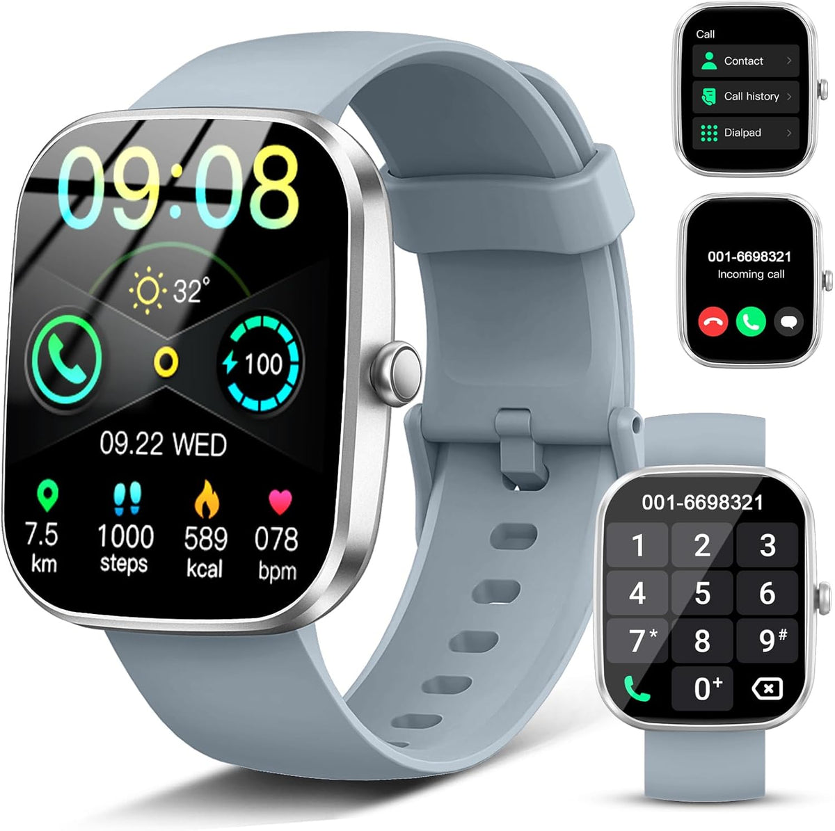 Smart Watch for Women (Answer/Make Call), 1.91"HD Smartwatch with Heart Rate/Sleep Monitor/Pedometer/Calories, 2026 Fitness Watch 110+ Sport Modes IP68 Waterproof Activity Tracker for Android iOS Pink