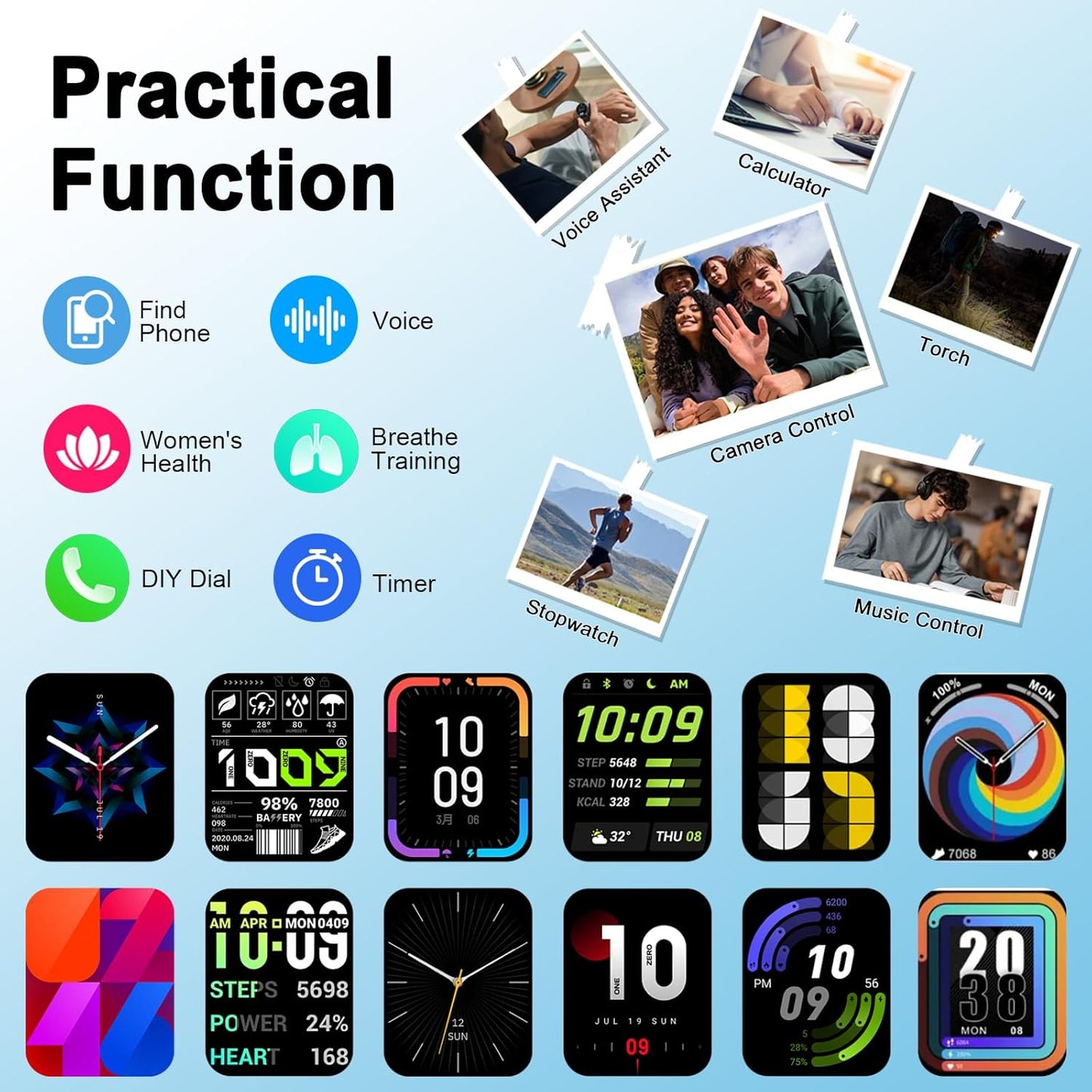 Smart Watch for Women (Answer/Make Call), 1.91"HD Smartwatch with Heart Rate/Sleep Monitor/Pedometer/Calories, 2026 Fitness Watch 110+ Sport Modes IP68 Waterproof Activity Tracker for Android iOS Pink