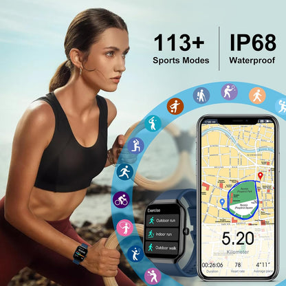 Smart Watch for Women (Answer/Make Call), 1.91"HD Smartwatch with Heart Rate/Sleep Monitor/Pedometer/Calories, 2026 Fitness Watch 110+ Sport Modes IP68 Waterproof Activity Tracker for Android iOS Pink