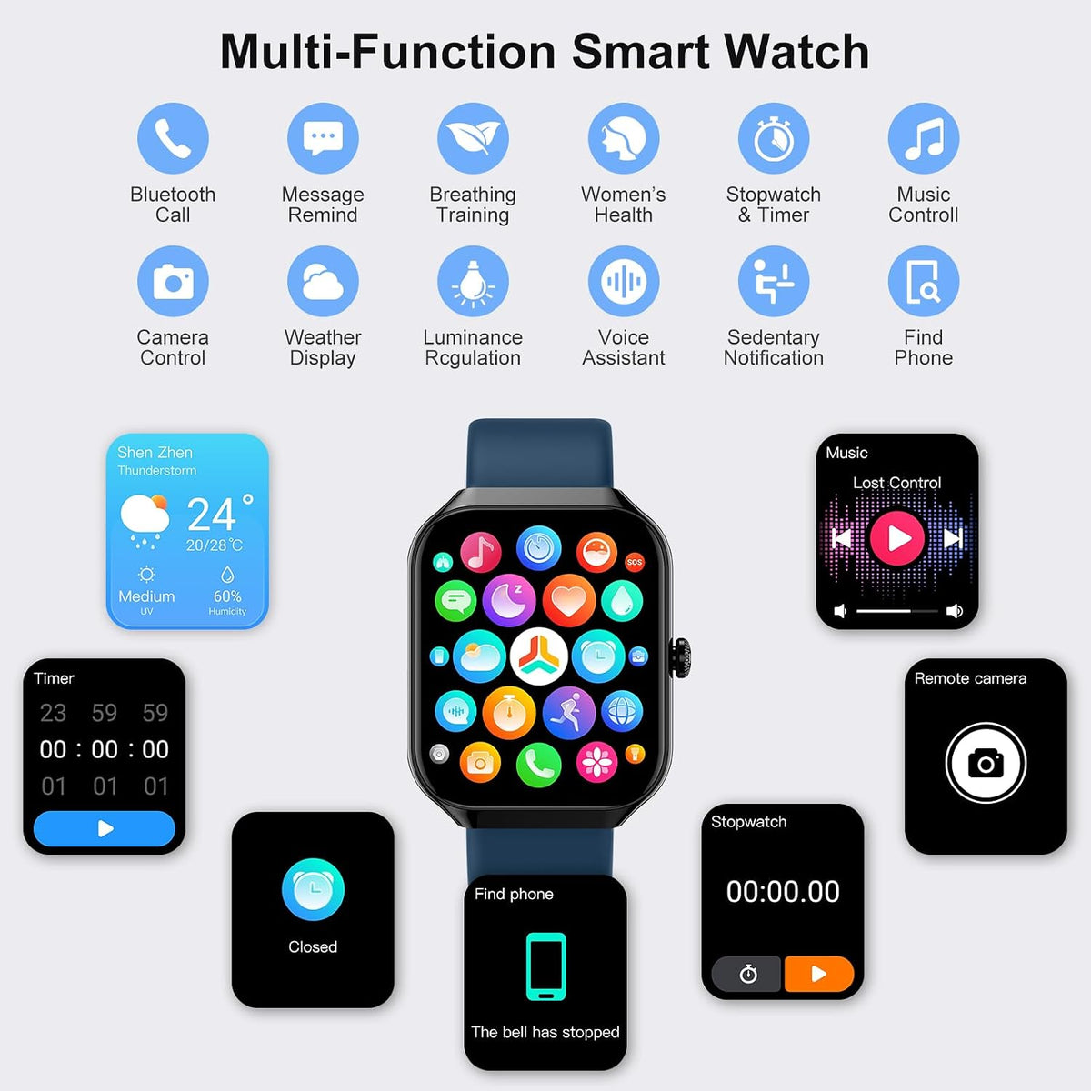 Smart Watch for Women (Answer/Make Call), 1.91"HD Smartwatch with Heart Rate/Sleep Monitor/Pedometer/Calories, 2026 Fitness Watch 110+ Sport Modes IP68 Waterproof Activity Tracker for Android iOS Pink