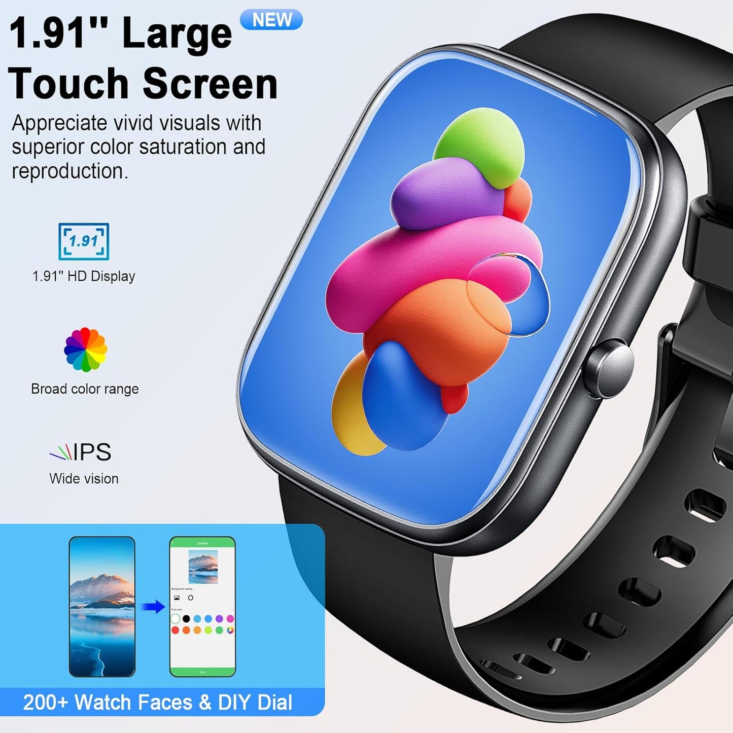 Smart Watch for Women (Answer/Make Call), 1.91"HD Smartwatch with Heart Rate/Sleep Monitor/Pedometer/Calories, 2026 Fitness Watch 110+ Sport Modes IP68 Waterproof Activity Tracker for Android iOS Pink
