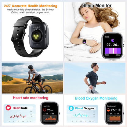 Smart Watch for Women (Answer/Make Call), 1.91"HD Smartwatch with Heart Rate/Sleep Monitor/Pedometer/Calories, 2026 Fitness Watch 110+ Sport Modes IP68 Waterproof Activity Tracker for Android iOS Pink