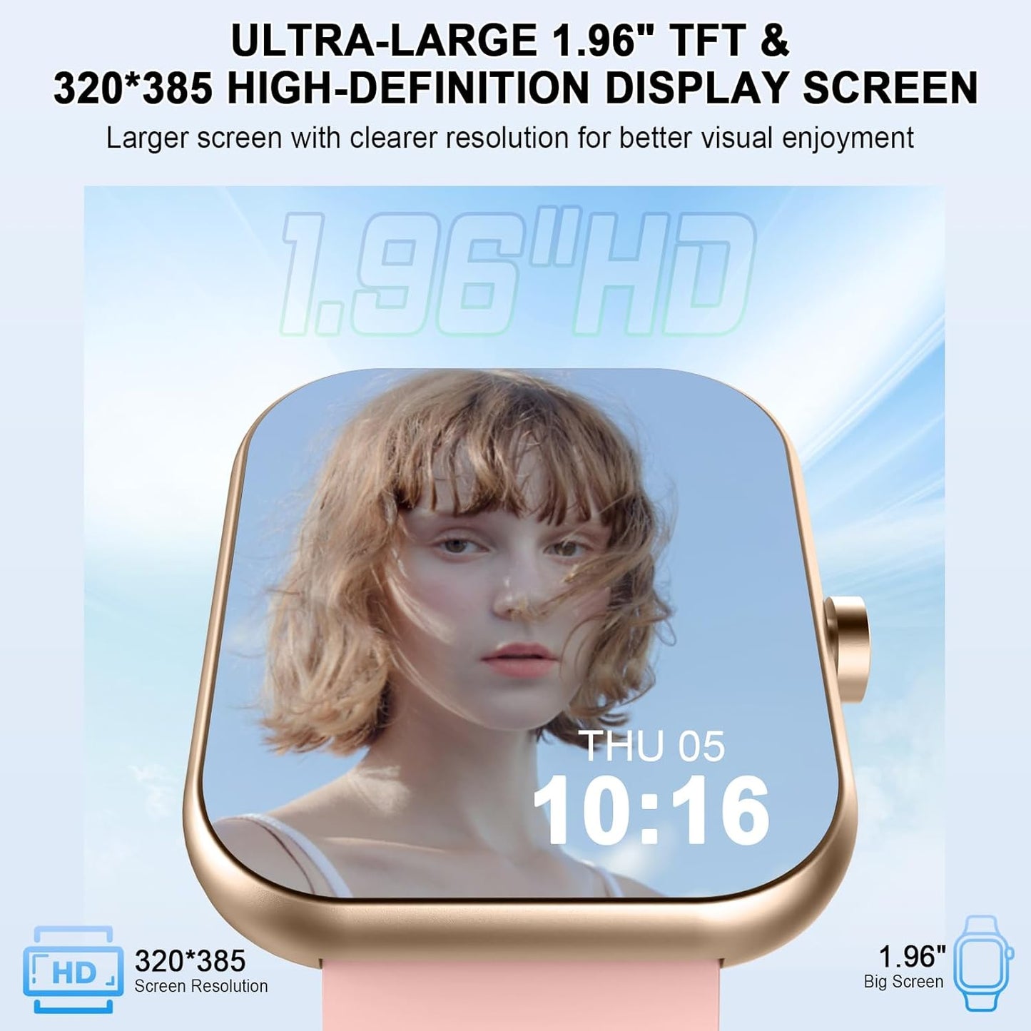 Smart Watch for Women (Answer/Make Call), 1.91"HD Smartwatch with Heart Rate/Sleep Monitor/Pedometer/Calories, 2026 Fitness Watch 110+ Sport Modes IP68 Waterproof Activity Tracker for Android iOS Pink