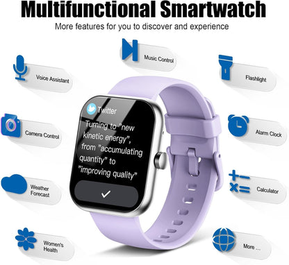 Smart Watch for Women (Answer/Make Call), 1.91"HD Smartwatch with Heart Rate/Sleep Monitor/Pedometer/Calories, 2026 Fitness Watch 110+ Sport Modes IP68 Waterproof Activity Tracker for Android iOS Pink