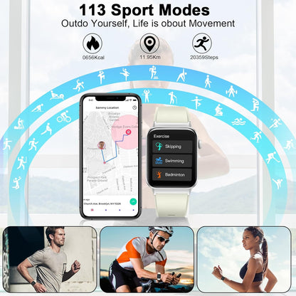 Smart Watch for Women (Answer/Make Call), 1.91"HD Smartwatch with Heart Rate/Sleep Monitor/Pedometer/Calories, 2026 Fitness Watch 110+ Sport Modes IP68 Waterproof Activity Tracker for Android iOS Pink