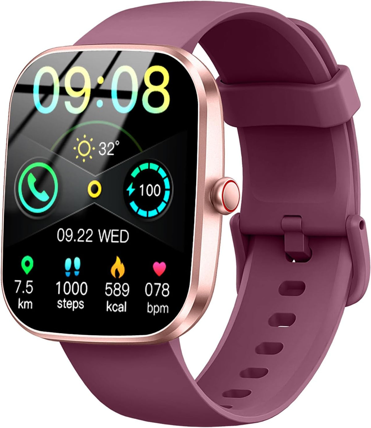 Smart Watch for Women (Answer/Make Call), 1.91"HD Smartwatch with Heart Rate/Sleep Monitor/Pedometer/Calories, 2026 Fitness Watch 110+ Sport Modes IP68 Waterproof Activity Tracker for Android iOS Pink