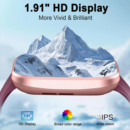 Smart Watch for Women (Answer/Make Call), 1.91"HD Smartwatch with Heart Rate/Sleep Monitor/Pedometer/Calories, 2026 Fitness Watch 110+ Sport Modes IP68 Waterproof Activity Tracker for Android iOS Pink