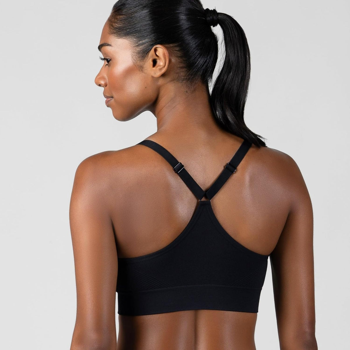 New Balance Women's Sports Bras 3 Pack, Seamless Cami, Removable Pads, Medium Impact Gym Sports Bra for Women, Workout Set