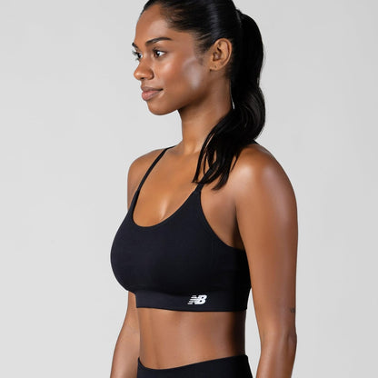 New Balance Women's Sports Bras 3 Pack, Seamless Cami, Removable Pads, Medium Impact Gym Sports Bra for Women, Workout Set