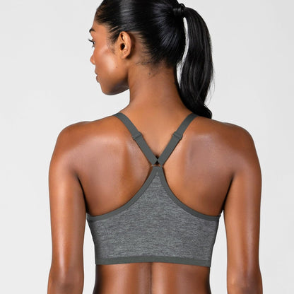 New Balance Women's Sports Bras 3 Pack, Seamless Cami, Removable Pads, Medium Impact Gym Sports Bra for Women, Workout Set