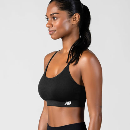 New Balance Women's Sports Bras 3 Pack, Seamless Cami, Removable Pads, Medium Impact Gym Sports Bra for Women, Workout Set