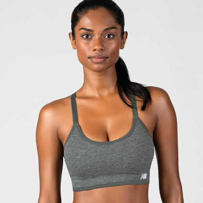 New Balance Women's Sports Bras 3 Pack, Seamless Cami, Removable Pads, Medium Impact Gym Sports Bra for Women, Workout Set