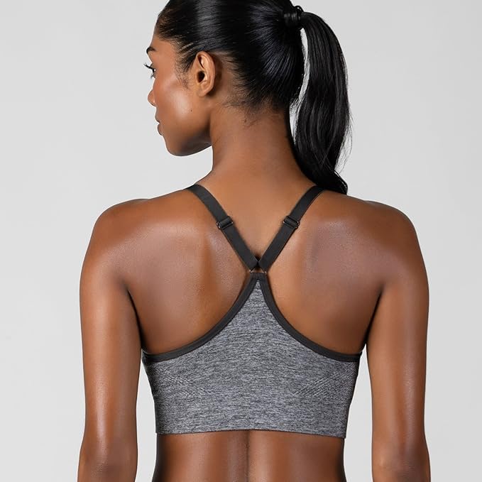 New Balance Women's Sports Bras 3 Pack, Seamless Cami, Removable Pads, Medium Impact Gym Sports Bra for Women, Workout Set