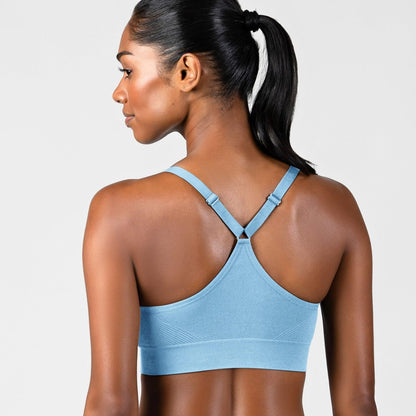 New Balance Women's Sports Bras 3 Pack, Seamless Cami, Removable Pads, Medium Impact Gym Sports Bra for Women, Workout Set