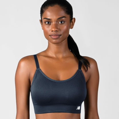 New Balance Women's Sports Bras 3 Pack, Seamless Cami, Removable Pads, Medium Impact Gym Sports Bra for Women, Workout Set