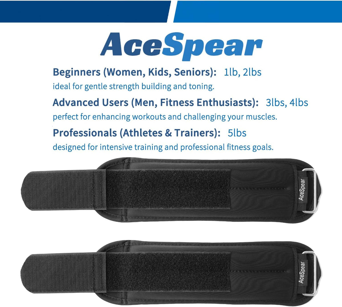 Ankle Weights Sets for Men Women Kids 1lb 2lb 3lb 4lb 5lb Leg Weights Arm Wrist Weights Gym for Foot Exercise Training Workout Walking Jogging Yoga