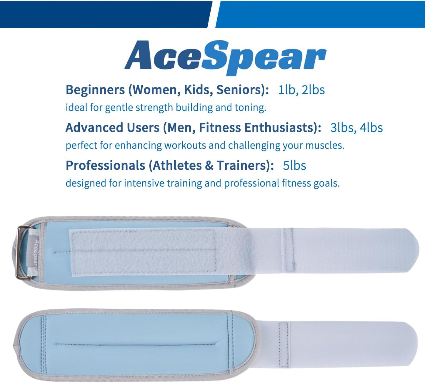 Ankle Weights Sets for Men Women Kids 1lb 2lb 3lb 4lb 5lb Leg Weights Arm Wrist Weights Gym for Foot Exercise Training Workout Walking Jogging Yoga