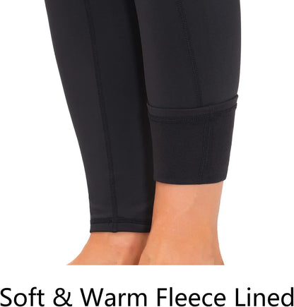 Thick High Waist Yoga Pants with Pockets, Tummy Control Workout Running Yoga Leggings for Women - Colors A