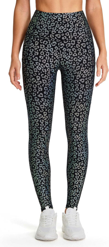Thick High Waist Yoga Pants with Pockets, Tummy Control Workout Running Yoga Leggings for Women - Colors A